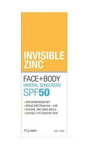 Thumbnail for Invisible Zinc Face + Body SPF 50+ 75g