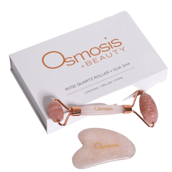 Osmosis Rose Quartz Roller + Gua Sha