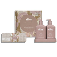 Thumbnail for Wash & Lotion Duo + Waffle Towel Gift Set - Raspberry Blossom & Juniper
