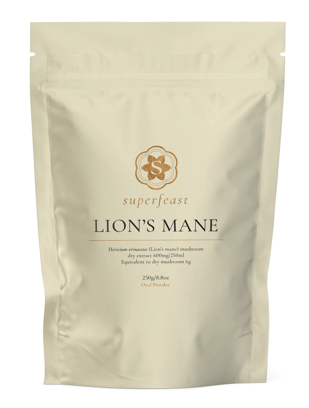 SuperFeast Lion's Mane 250g Resealable Bag
