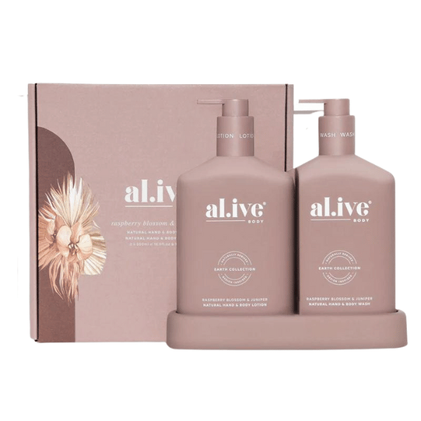 al.ive Wash & Lotion Duo + Tray Raspberry Blossom & Juniper