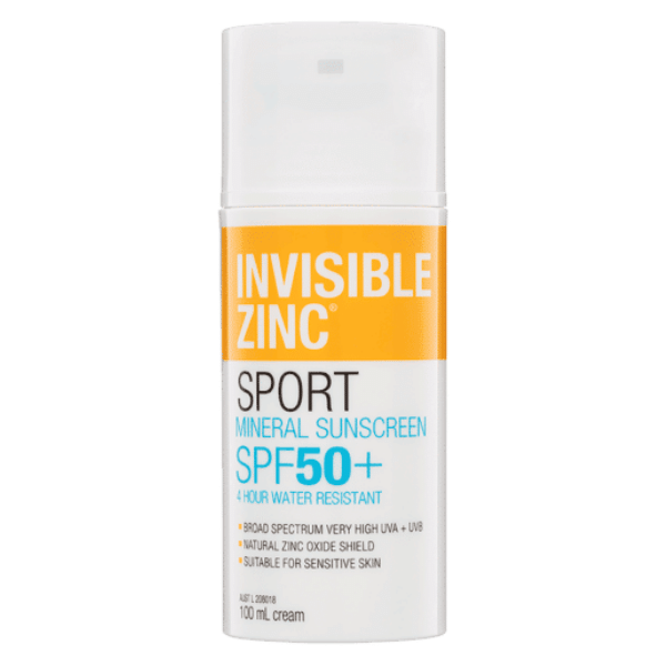 Invisible Zinc Sport SPF50 4HR Water Resistant 100ml
